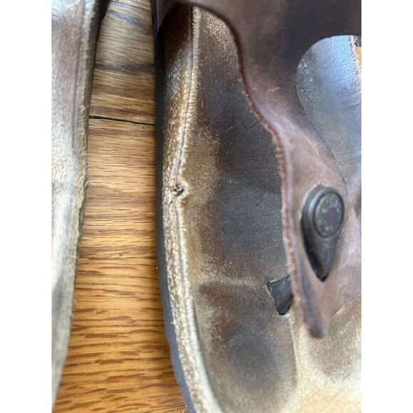 Birkenstock Gizeh Leather Unisex Sandal Brown Men 10/10.5 Women 11 - Picture 11 of 11